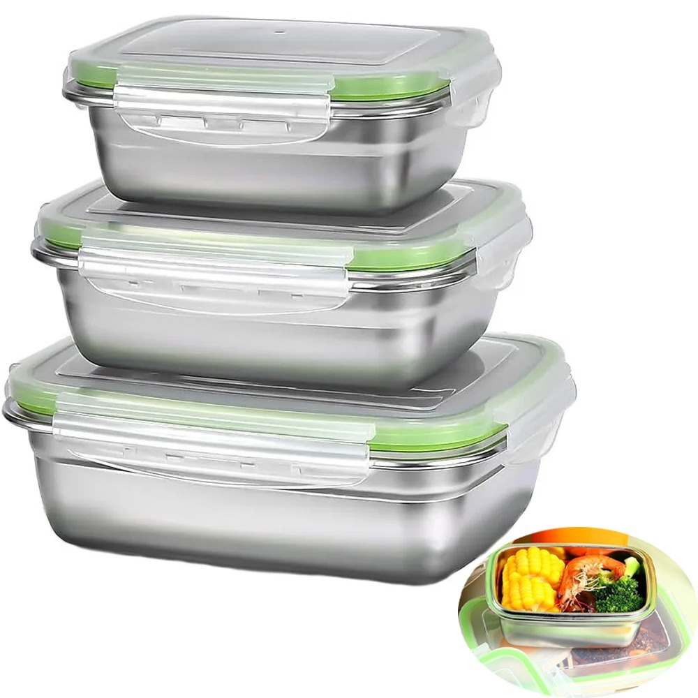 Food Storage Oven Safe - 1/3 피스 식품 보관 용기 세트