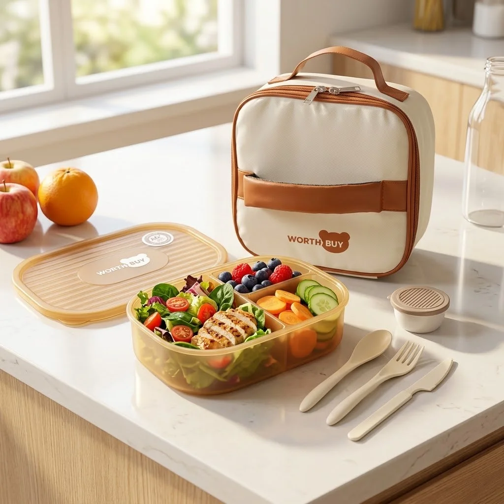 분리 가능한 플라스틱 도시락통, 전자레인지 사용 가능, - Food Storage With Dividers 리뷰 및 가격