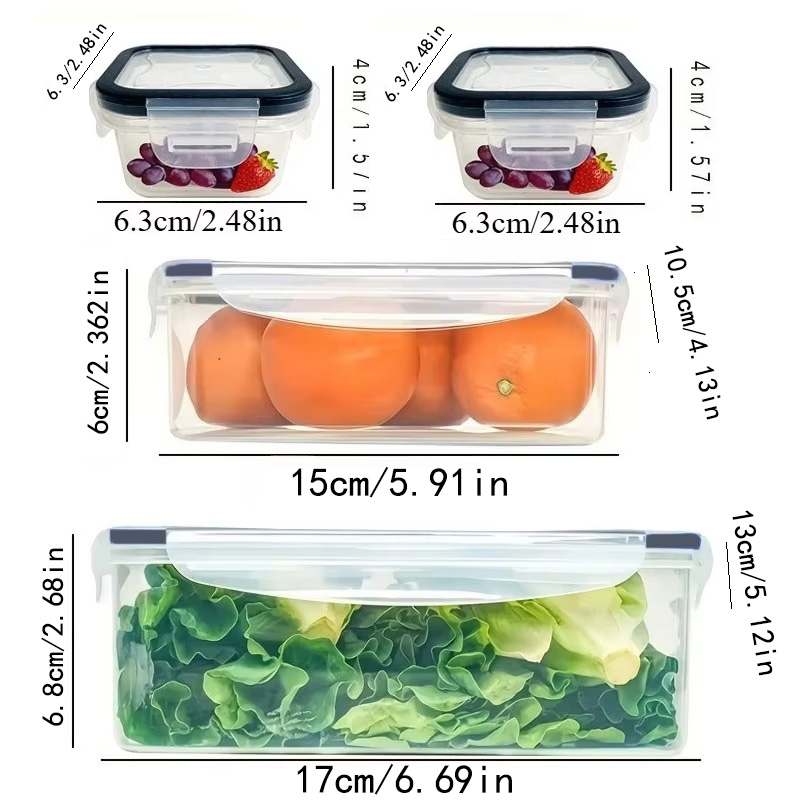 8Pcs 용기 4개 뚜껑 4개 세트 주방 밀폐용기 플라 - Food Storage With Dividers 리뷰 및 가격