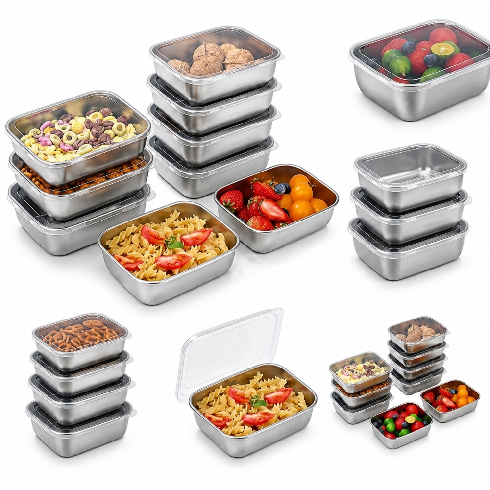6pcs 스텐 밀폐 용기 스텐 반찬통 누수 방지 6pc - Food Storage Meals 리뷰 및 가격
