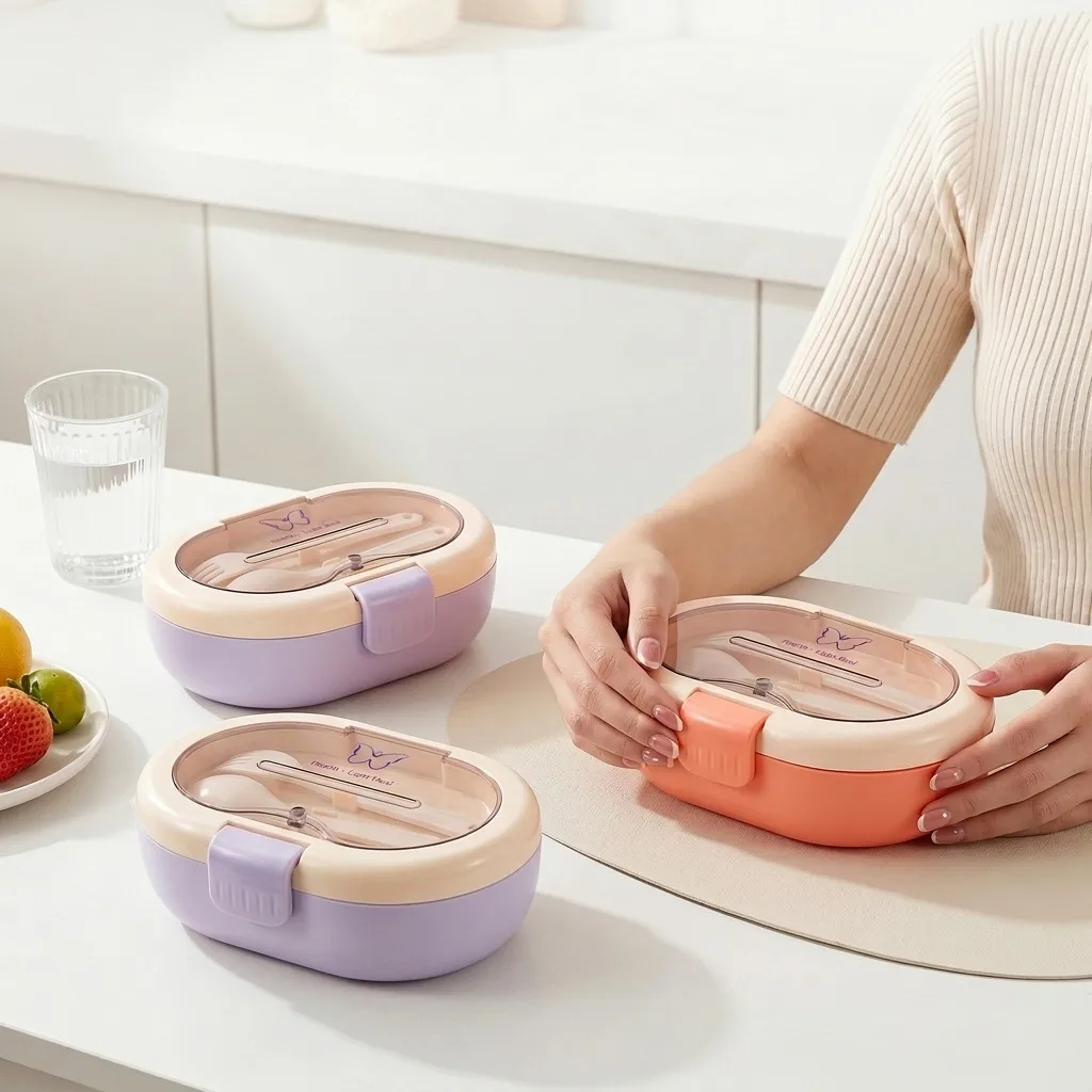 플라스틱 도시락통 세트: 절단 가능한 칼과 포크가 포함 - Food Storage With Dividers 리뷰 및 가격