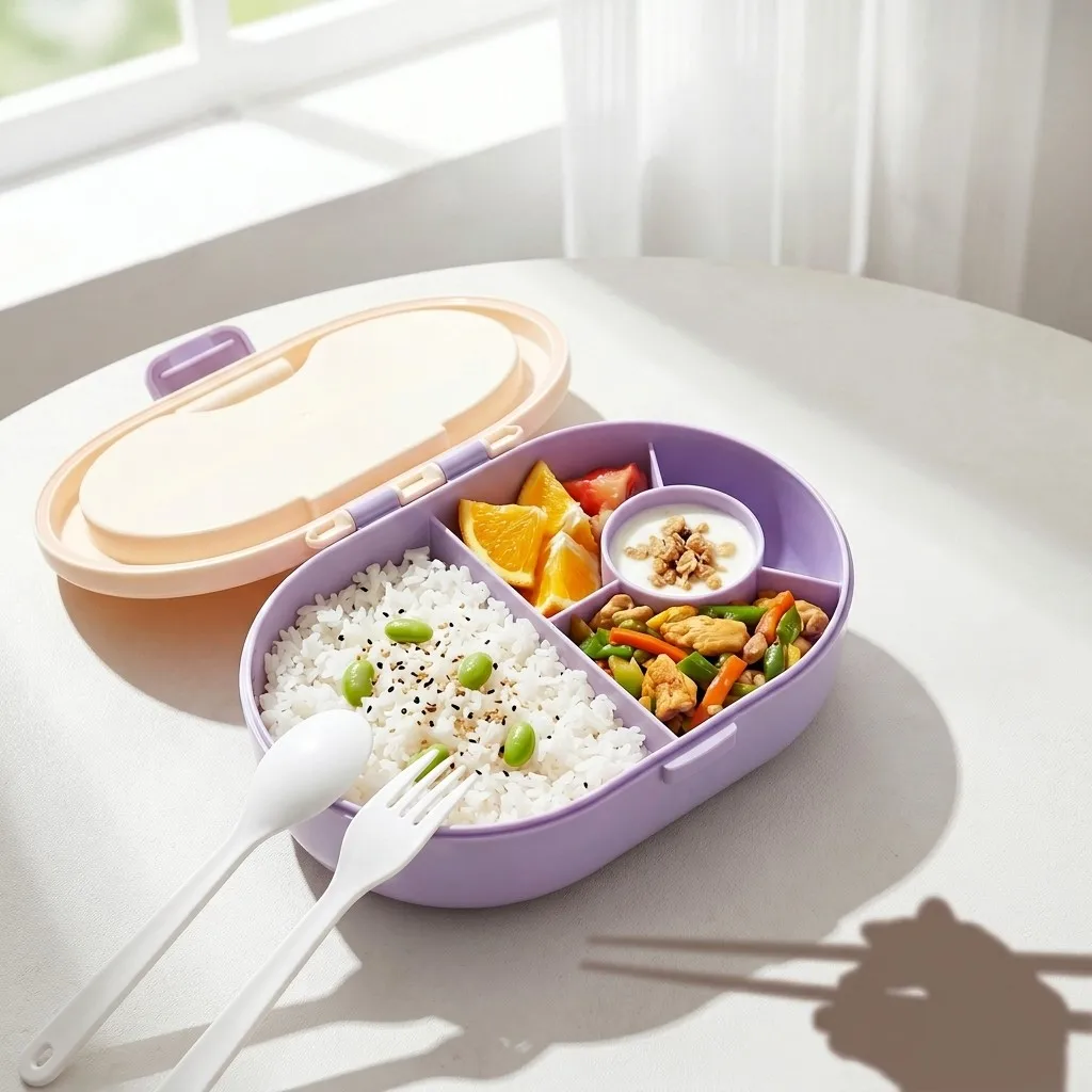 플라스틱 도시락통 세트: 절단 가능한 칼과 포크가 포함 - Food Storage With Dividers 리뷰 및 가격